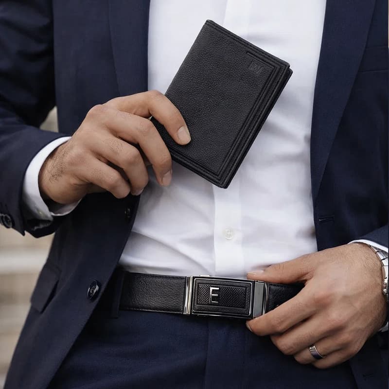 ست کیف و کمربند مشکی مدل M101