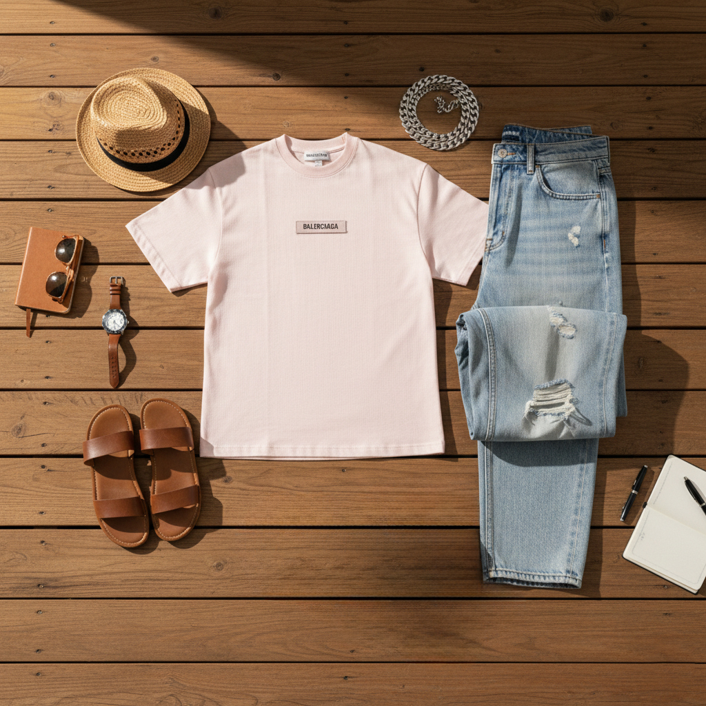 تیشرت مراکشی کبریتی کرم بالنسیاگا